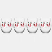 Watercolor Snowman Weinglas Ohne Stiel (Links)