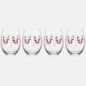 Watercolor Snowman Weinglas Ohne Stiel (Rechts)