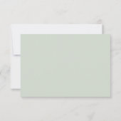 Watercolor Snowy Winter Evergreen Forest Wedding RSVP Karte (Rückseite)