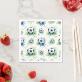Watercolor Soccer Boy's Birthday Party  Serviette (Beispiel)
