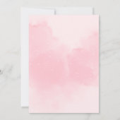 Watercolor soft blush pink floral Wedding Einladung (Rückseite)