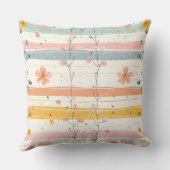 Watercolor Soft Colors Flowers Double Sided Kissen (Rückseite)