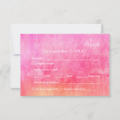Watercolor Soft Pink and Orange Wedding Rsvp  Karte (Vorderseite)