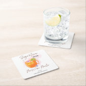 Watercolor Sommercocktail Rechteckiger Pappuntersetzer (Vor Ort)