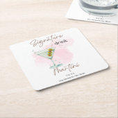 Watercolor Sommercocktail Rechteckiger Pappuntersetzer (angewinkelt)