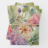 Watercolor Sommerliche Blume Geschenkpapier Set (Beispiel)