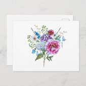 Watercolor Sommerliche Blume Postkarte (Vorne/Hinten)