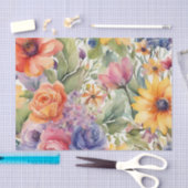 Watercolor Sommerliche Blume Seidenpapier (Handwerk)