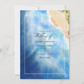 Watercolor Sommerstrand Hochzeitseinladung Einladung (Vorderseite)