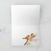 Watercolor Song Sparrows Brown Birds Danke (Innenseite)