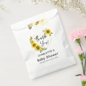 Watercolor Sonnenblume Rahmen Babydusche Geschenktütchen (Versiegelt)