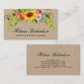 Watercolor Sonnenblumenöl-Kraft Visitenkarte (Vorne/Hinten)
