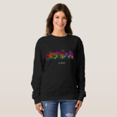 Watercolor Souvenir sky line South Africa Durban Sweatshirt (Vorne ganz)