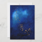 Watercolor Space Birthday Foto Einladung Baby S (Rückseite)