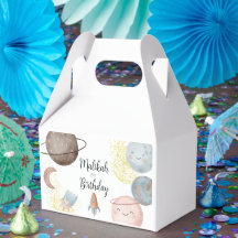 Watercolor Space Geburtstagsparty für Junge oder M