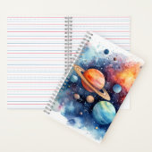 Watercolor Space Kleines Notebook Notizblock (Innen)