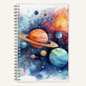 Watercolor Space Kleines Notebook Notizblock (Vorderseite)