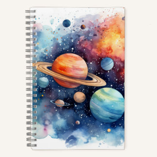Watercolor Space Kleines Notebook Notizblock