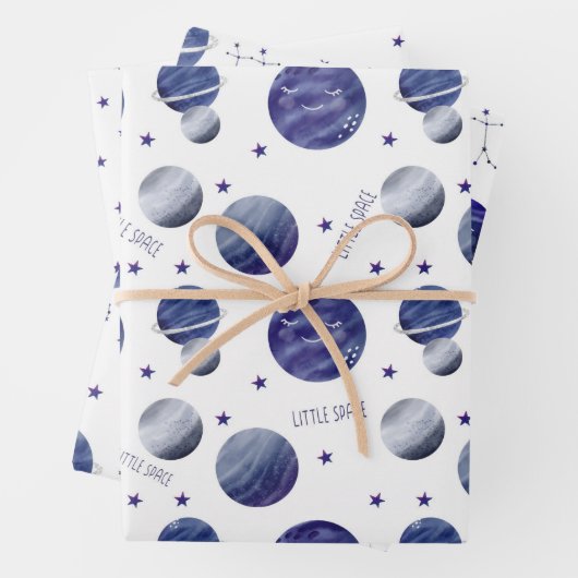 Watercolor Space Zodiac Pattern  Geschenkpapier Set (Beispiel)