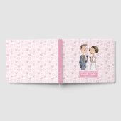 Watercolor Spaß Wedding Couple Gästebuch (Voll)