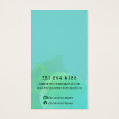 Watercolor Splash Earring Display Blue Card (Rückseite)