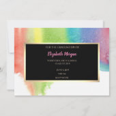 WatercoloR Splash Glitzer Abschluss Save the Date (Rückseite)