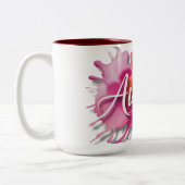 Watercolor Splash with Auntee typography  Zweifarbige Tasse (Links)