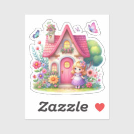 Watercolor Spring Baby Fairy Aufkleber