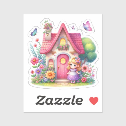 Watercolor Spring Baby Fairy Aufkleber (Blatt)