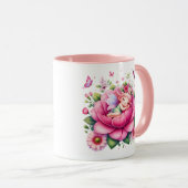 Watercolor Spring Baby Fairy Tasse (VorderseiteRechts)