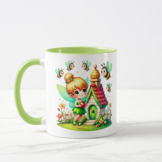 Watercolor Spring Baby Fairy Tasse (Links)