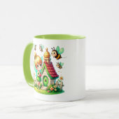 Watercolor Spring Baby Fairy Tasse (Vorderseite Links)