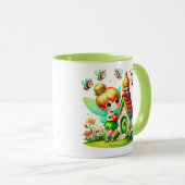 Watercolor Spring Baby Fairy Tasse (VorderseiteRechts)