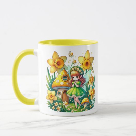 Watercolor Spring Baby Fairy Tasse (Links)
