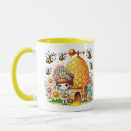 Watercolor Spring Baby Fairy Tasse