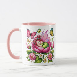 Watercolor Spring Baby Fairy Tasse