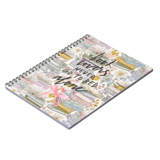 Watercolor Spring Bookish Notizblock (Linke Seite)