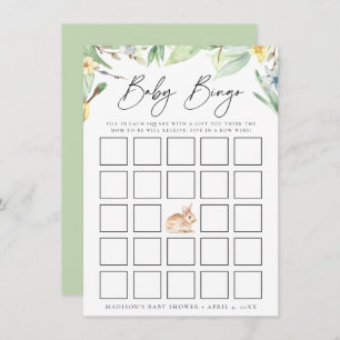 Watercolor Spring Bunny Baby Showkarte