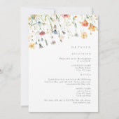 Watercolor Spring Floral All in One Wedding Einladung (Rückseite)
