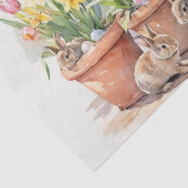 Watercolor Spring Floral and Bunnies  Seidenpapier (Ausschnitt)