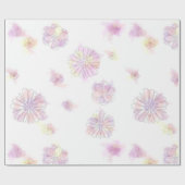 Watercolor Spring Flowers Umhüllungspapier - elega Geschenkpapier (Flach)