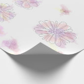 Watercolor Spring Flowers Umhüllungspapier - elega Geschenkpapier (Ecke)