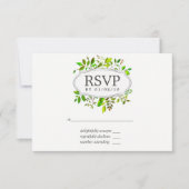 Watercolor Spring Foliage Wedding RSVP (Vorderseite)