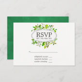 Watercolor Spring Foliage Wedding RSVP (Vorne/Hinten)