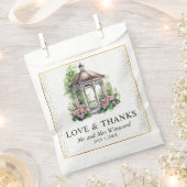 Watercolor Spring Garden Gazebo Wedding Geschenktütchen (Ausgeschnitten)