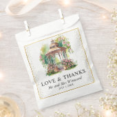 Watercolor Spring Garden Gazebo Wedding Geschenktütchen (Ausgeschnitten)