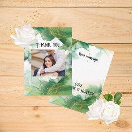 Watercolor Spring Green Danke Cards