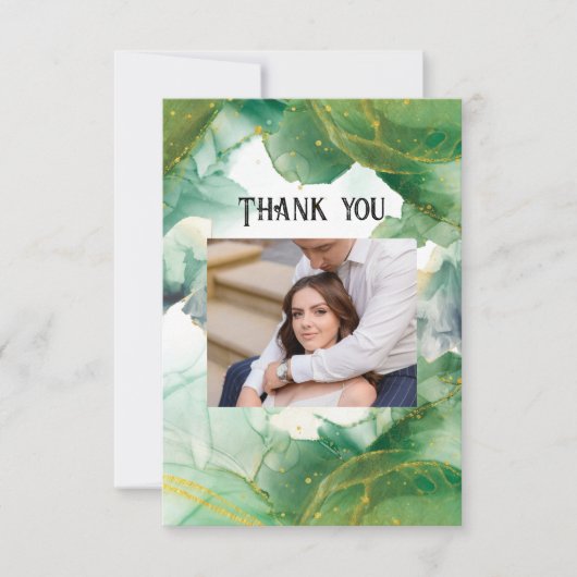 Watercolor Spring Green Danke Cards (Vorderseite)