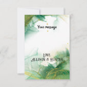 Watercolor Spring Green Danke Cards (Rückseite)