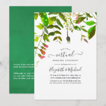 Watercolor Spring Greenery Online Virtual Wedding